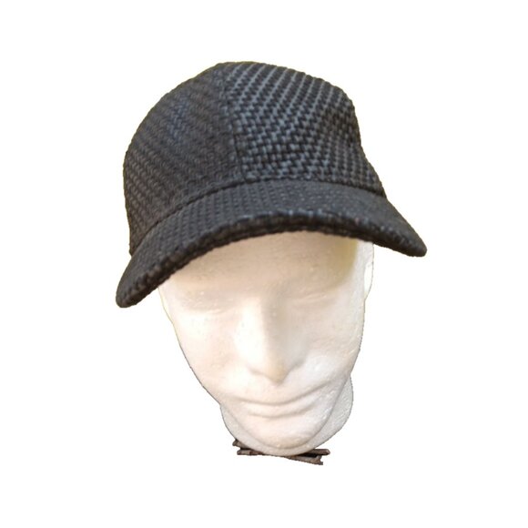 Daniel Cremieux Wide Bill Black Straw Strapback Cap – Unisex Adjustable Hat - Picture 1 of 7